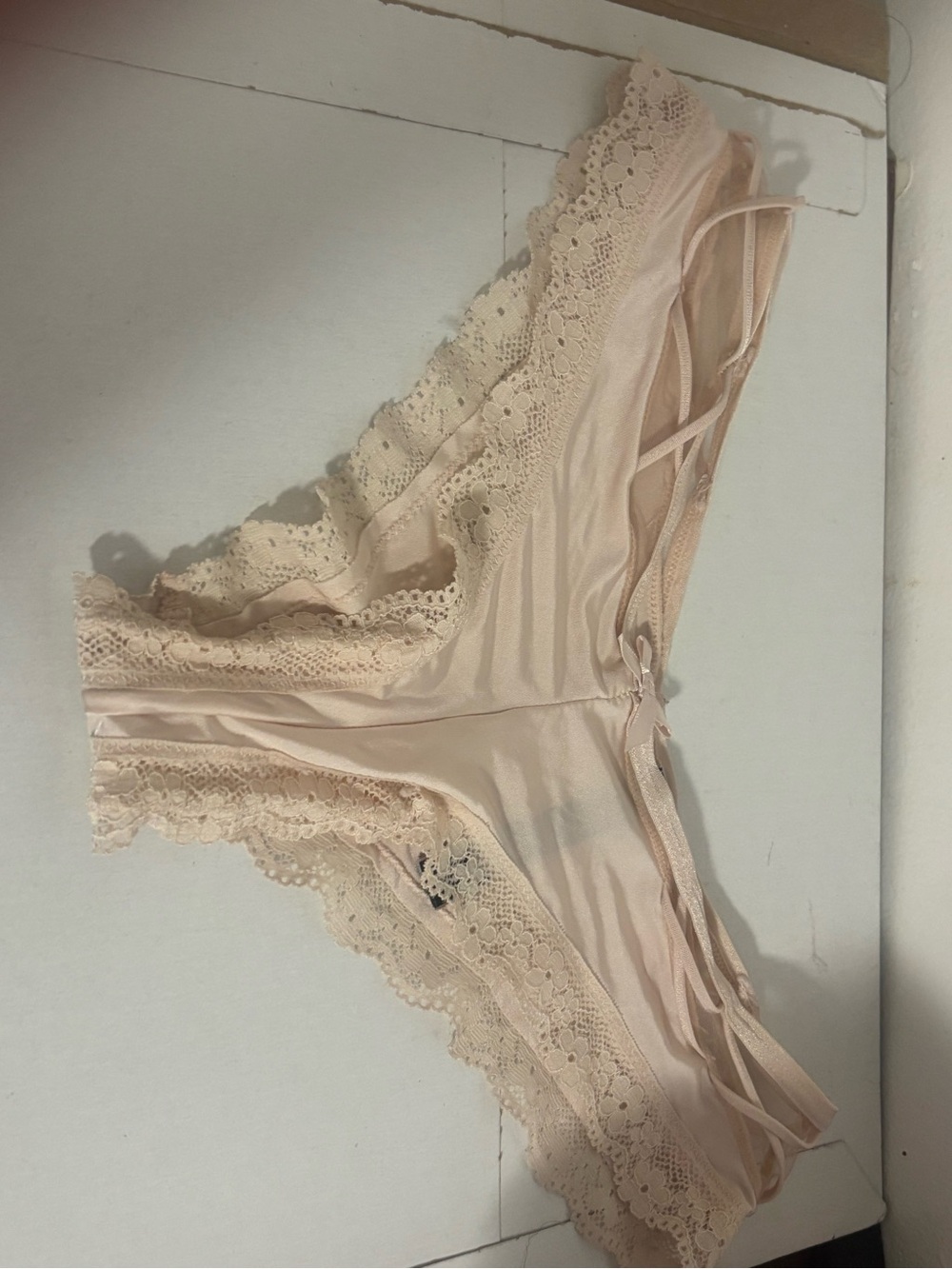 Victoria's Secret Lace-Trim Bikini Panty - Light Blush